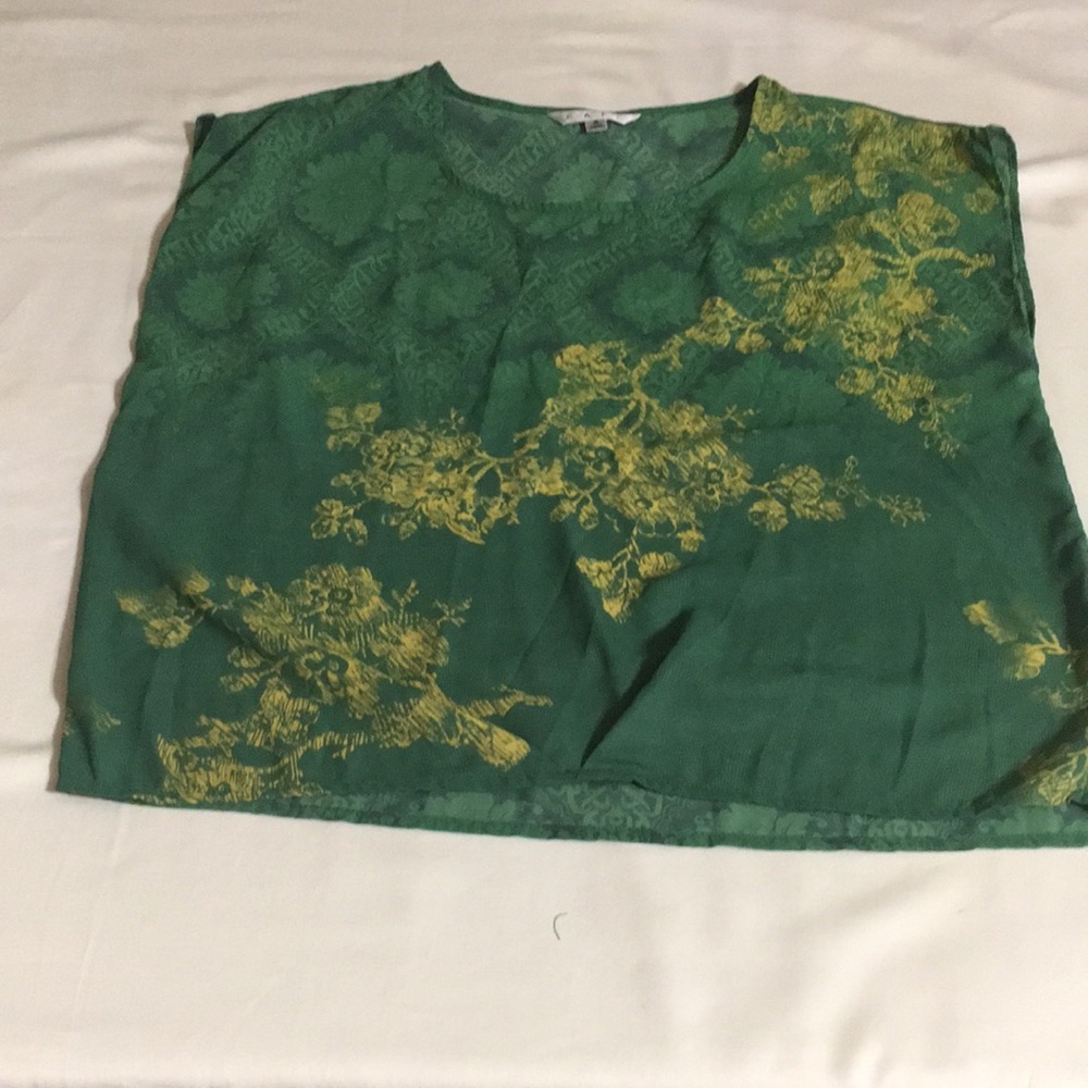 Cabo green envy floral blouse size small - Picture 3 of 5